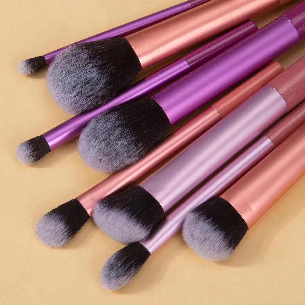 Kit de pinceaux de maquillage doux 8 pièces pinceaux de maquillage en cheveux synthétiques fond de t