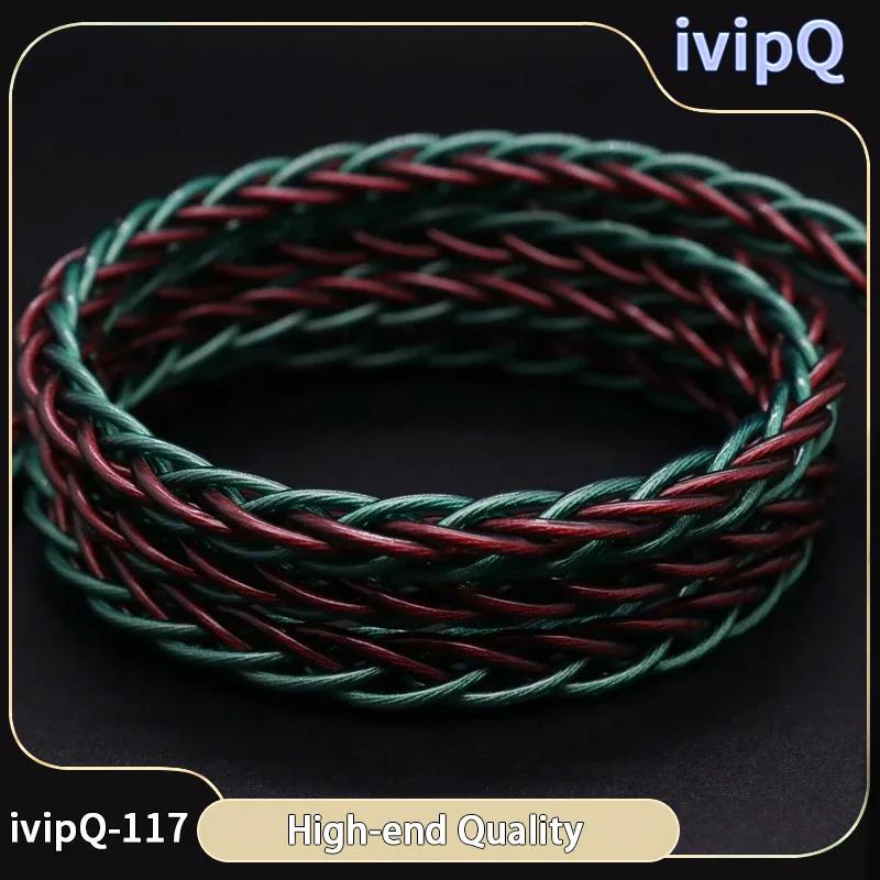 IvipQ-117 8 Core ODavid et 7N OCC Mix Écouteurs haut de gamme Câble de mise à niveau avec prises mod