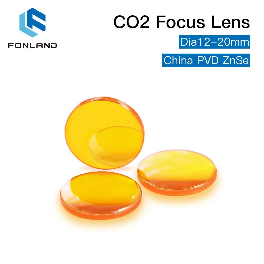 FONLAND Chine lentille de mise au point CO2 ZnSe Dia.12/15/18/19.05/20MM FL38.1/50.8/63.5/101.6/127M