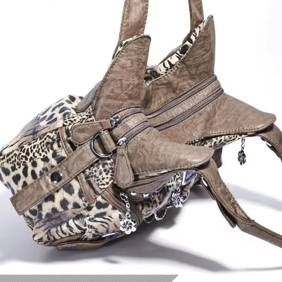 Sacs à main léopard pour femmes, grand fourre-tout à poignée supérieure, sac de Shopping multifoncti