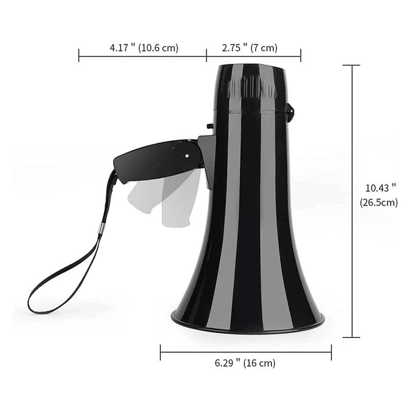 Haut-parleur mégaphone Portable, puissance 35 watts, Bullhorn PA avec Microphone portatif détachable
