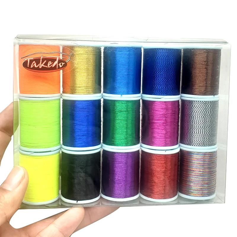 TAKEDO bobine fil Nylon métallique NCP 100 yards - 15 pièces pour enroulement bricolage construction réparation DIY