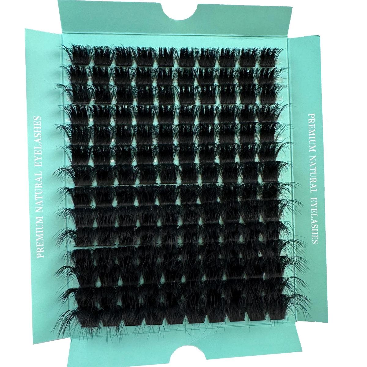 60D-200D 8D moelleux bricolage Cluster cils 8-20mm Extension de cils mélangés 0.07mm russe D Curl ép