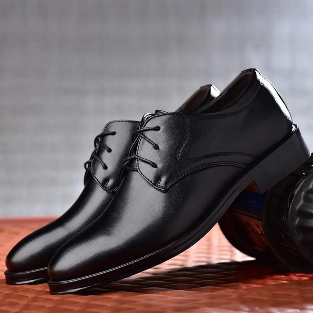 Chaussures Oxford classiques pour hommes, décontractées, habillées, formelles, à lacets, pour affair