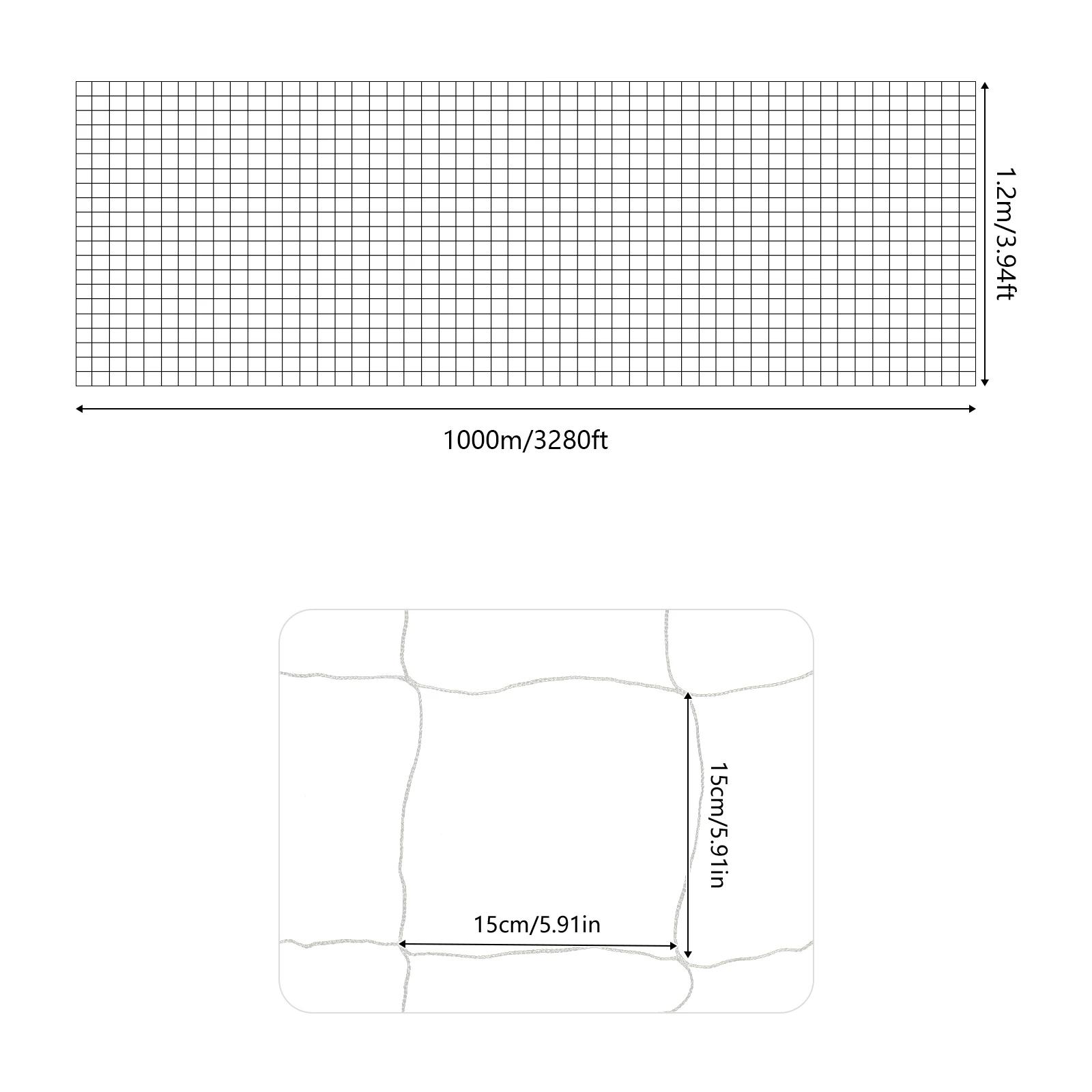 RapDuty-Rouleau de filet en treillis pour plantes grimpantes, filet à mailles souples, 4 pi × 280 pi