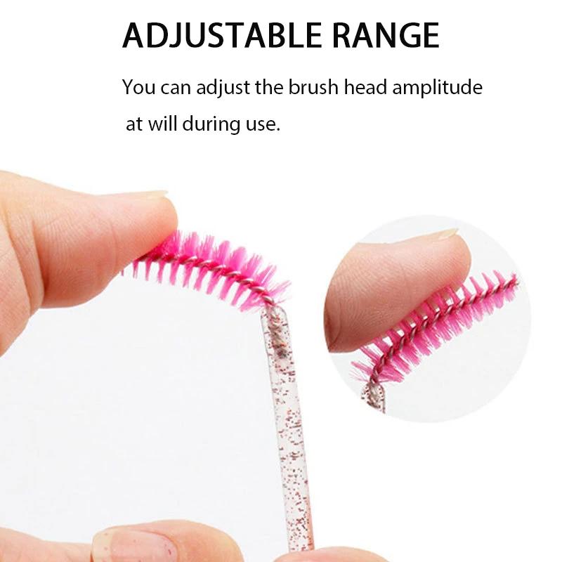Brosses d'extension de cils, 100 pièces, baguettes de Mascara à sourcils, applicateur, bobines, bros