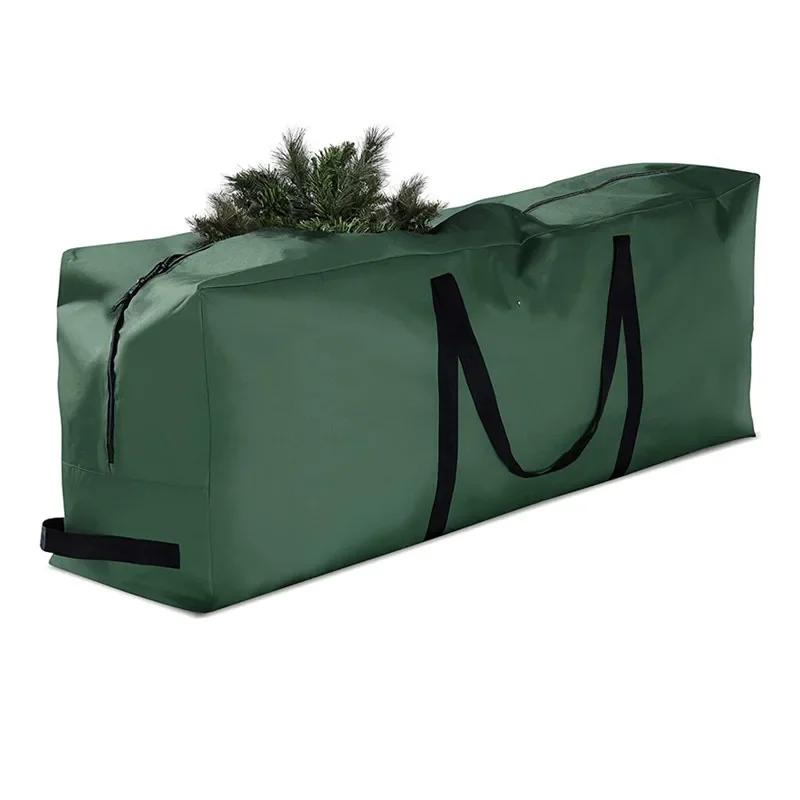 Sac d'arbre de noël pliable en tissu Oxford, sac de rangement de couronne de décoration de noël pour