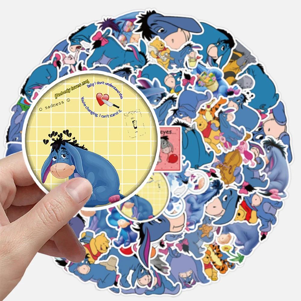 10/30/50 PIÈCES Disney Kawaii Pooh Bear Calme Vieux Gris Bourriquet Dessin Animé Autocollants BRICOL