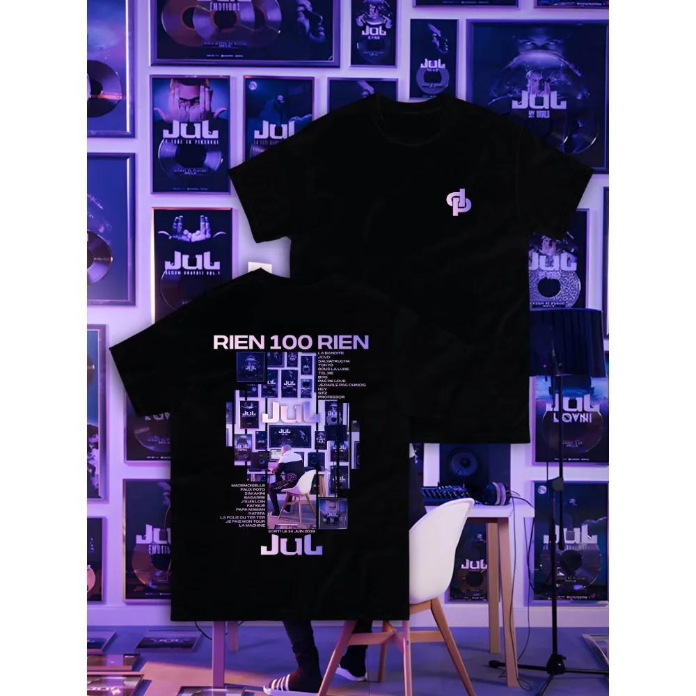 T-shirt en coton vêtements d'été France rappeur Jul rien hommes femmes manches courtes surdimensionn
