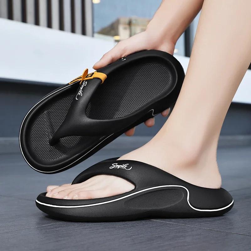Tongs d'Été Hommes - Sandales de Plage Semelle Épaisse Souple Antidérapantes pour Intérieur et Extérieur
