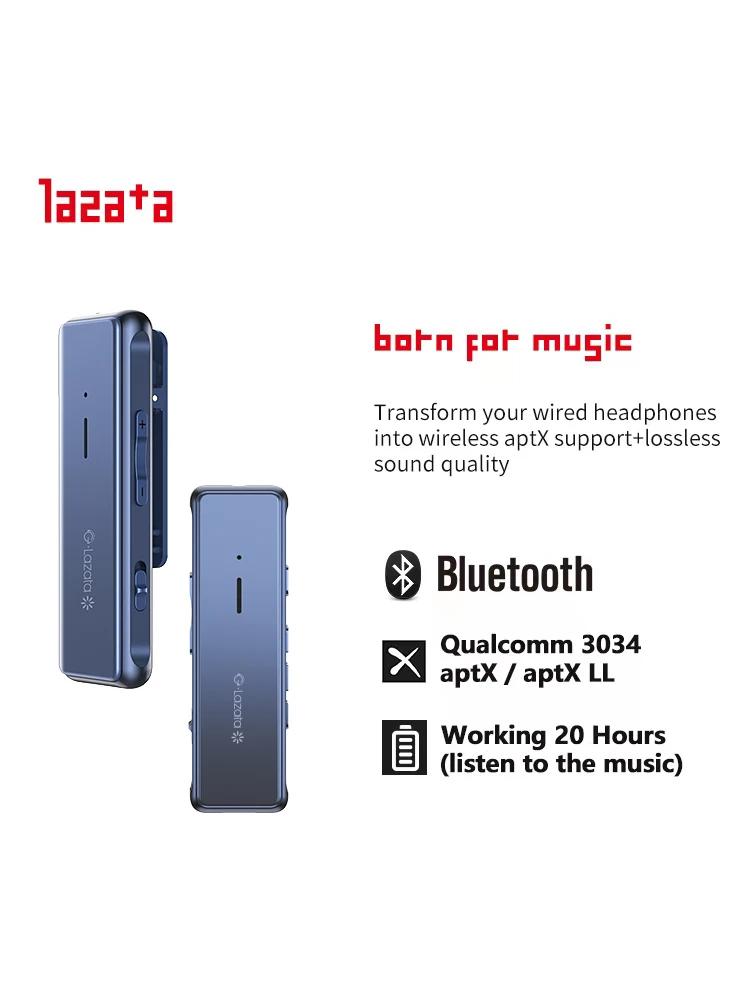 Adaptateur Audio récepteur Bluetooth Lazata avec micro 5.1 aptX LL 3.5mm AUX casque sans fil jeu mus