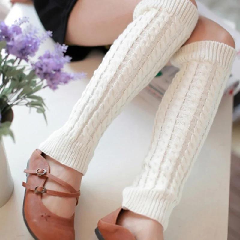 Nouvelles femmes automne et hiver jambières Kapron chanvre fleurs genouillère jambières femmes fille