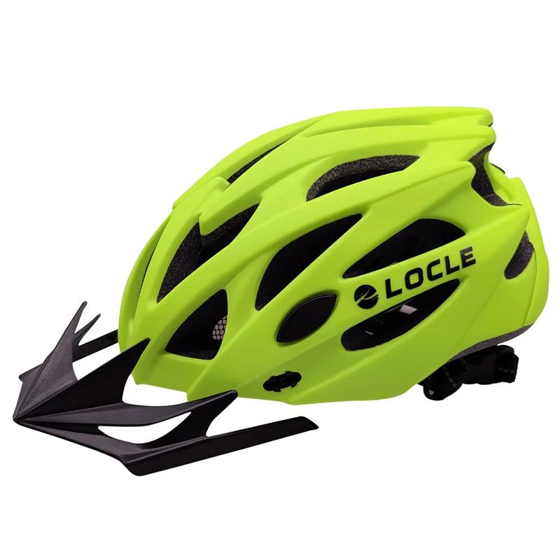 LOCLE-Casque de vélo moulé intégralement avec visière, casque de vélo de montagne, casque de vélo de