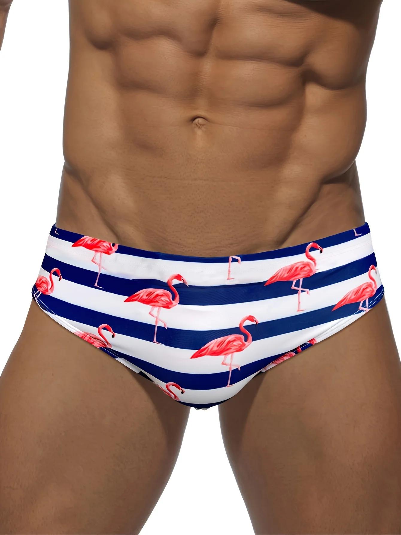 Maillot de bain compétition triangle Flamingo pour hommes - Slip natation plage été sportif