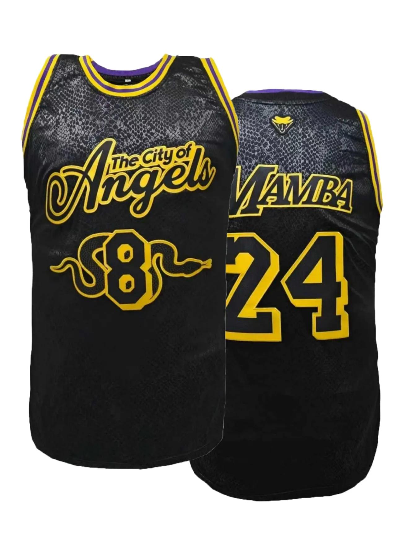 Maillot de basket-ball cousu avec lettres et chiffres pour hommes, gilet de basket-ball ample et res