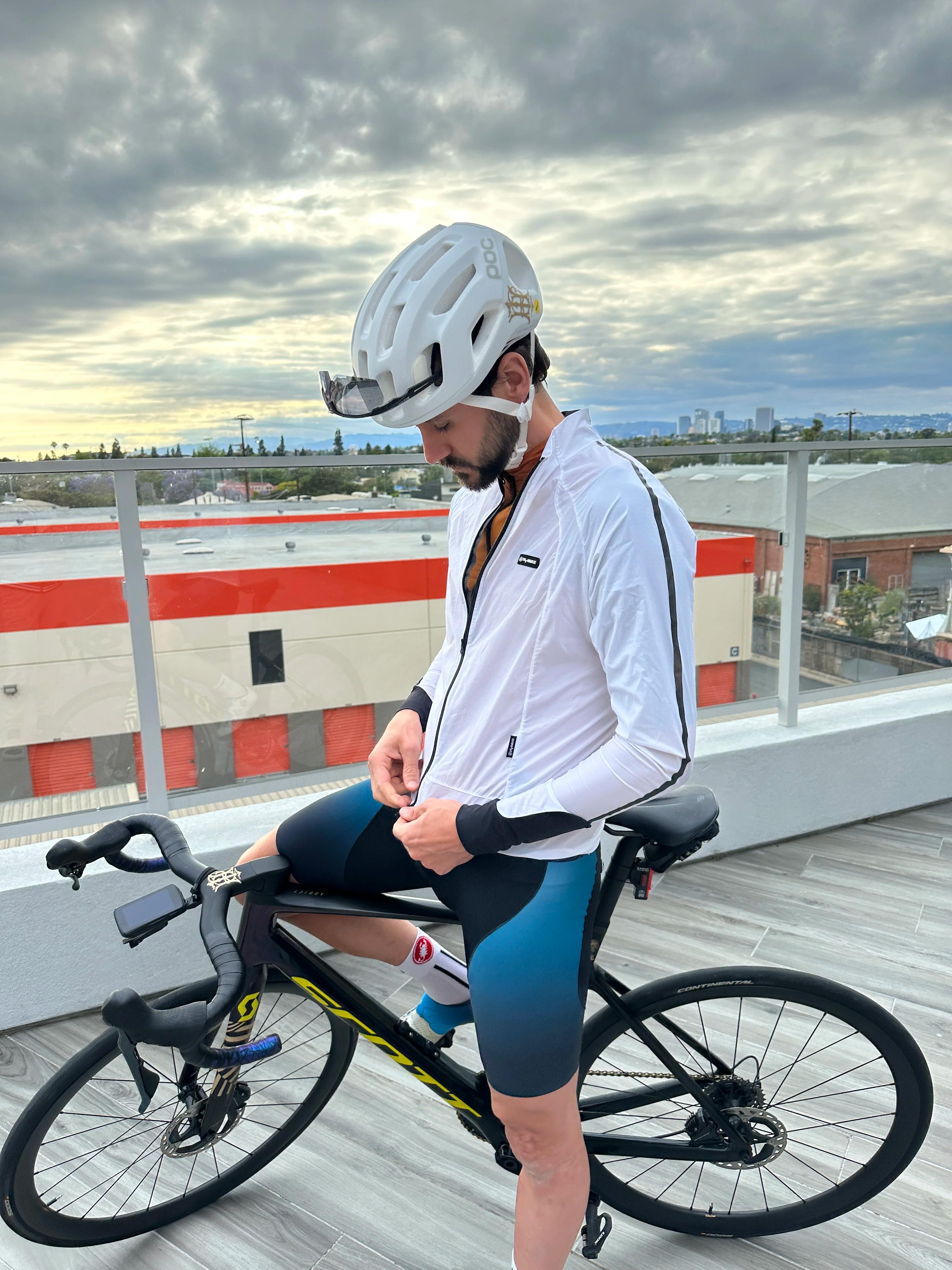 YKYW-Veste de Cyclisme à Manches sulfpour Homme, Maillot de Vélo Respirant, Manteau Coupe-Vent Pliab