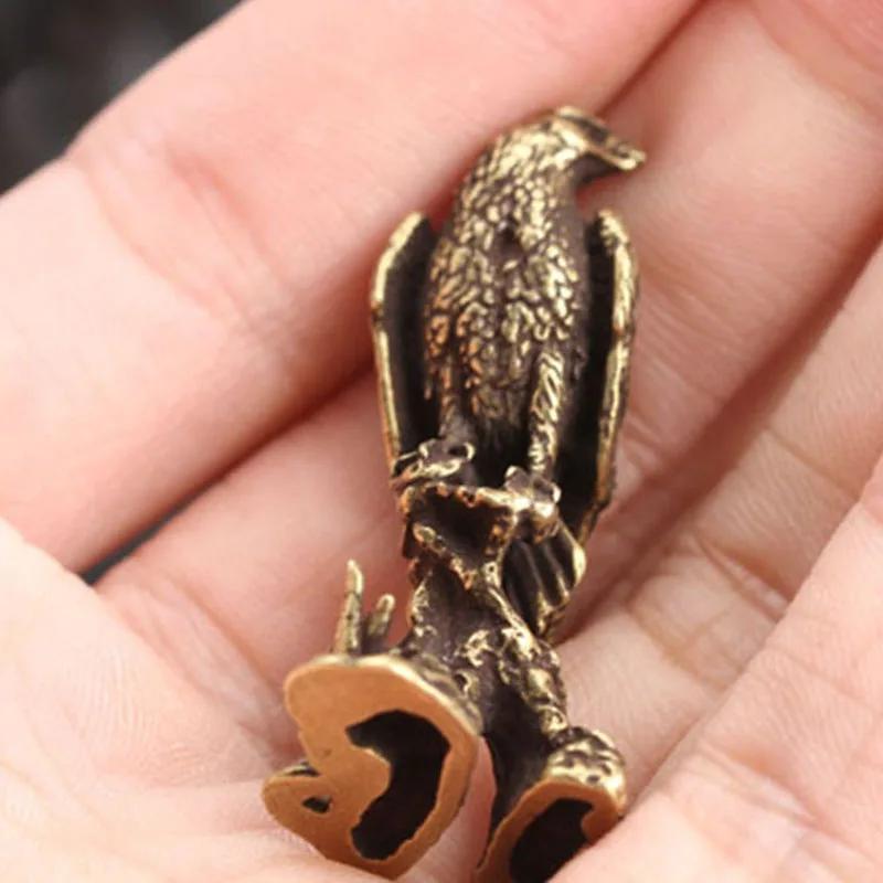 Ornement d'aigle fait à la main, Sculpture d'oiseau en cuivre Vintage, artisanat fait à la main, déc