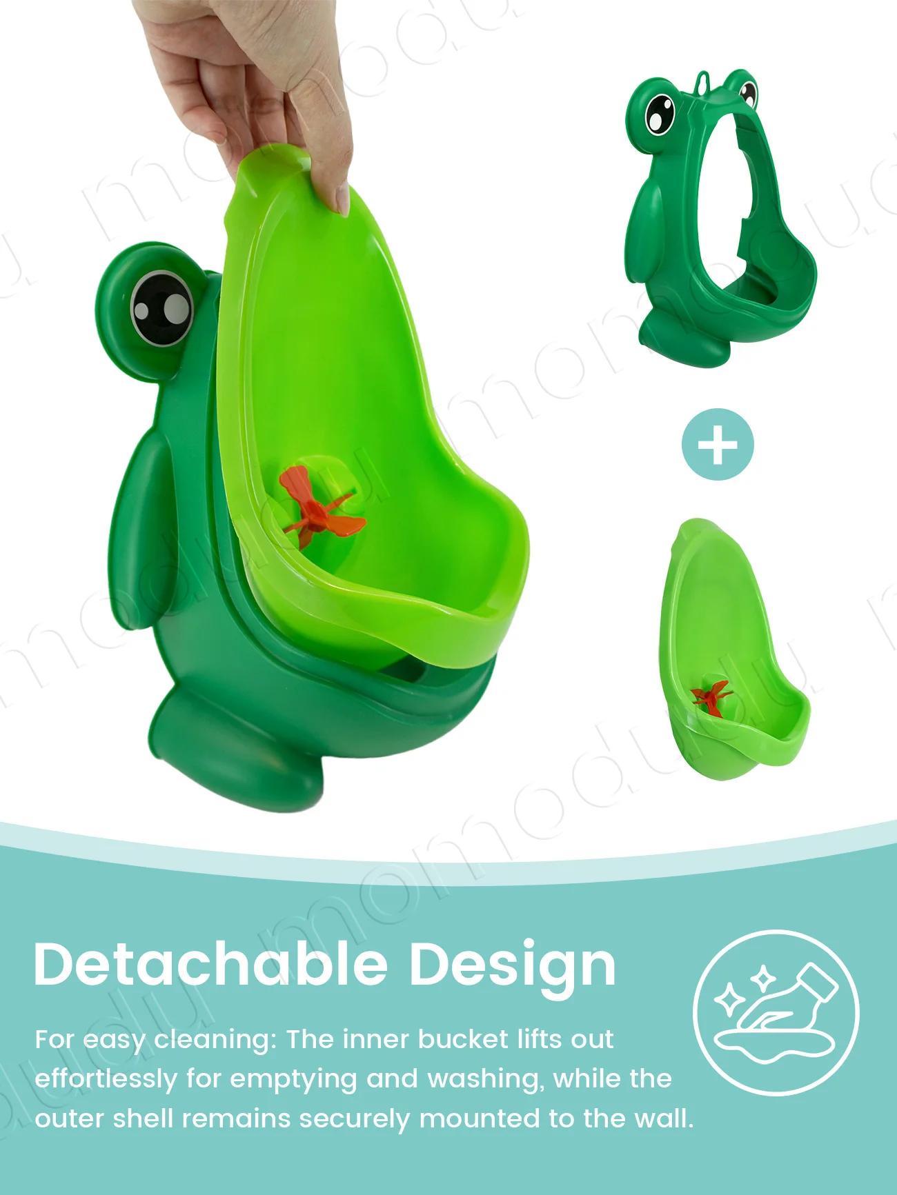 Urinoir d'entraînement de pot de grenouille mignon pour garçon avec cible de visée amusante, entraîn