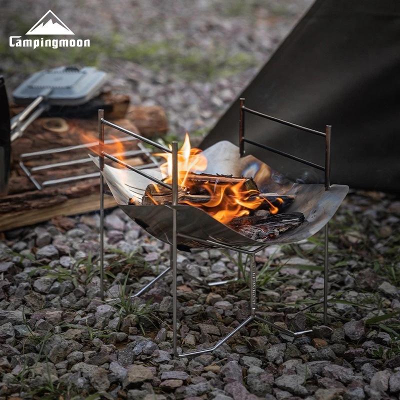 Barbecue camping pliant acier inoxydable Campingmoon - Gril portable jardin extérieur pliable