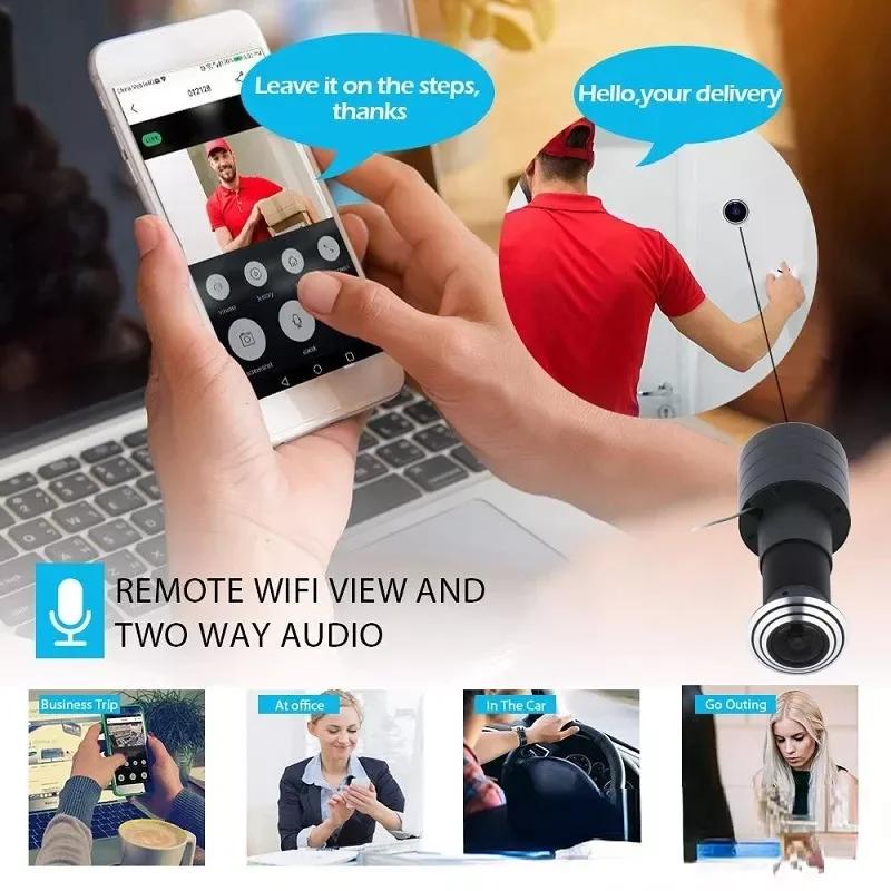 Tuya Smart Life vidéo judas Wifi caméra détection de mouvement visionneuse de porte sans fil vidéo p