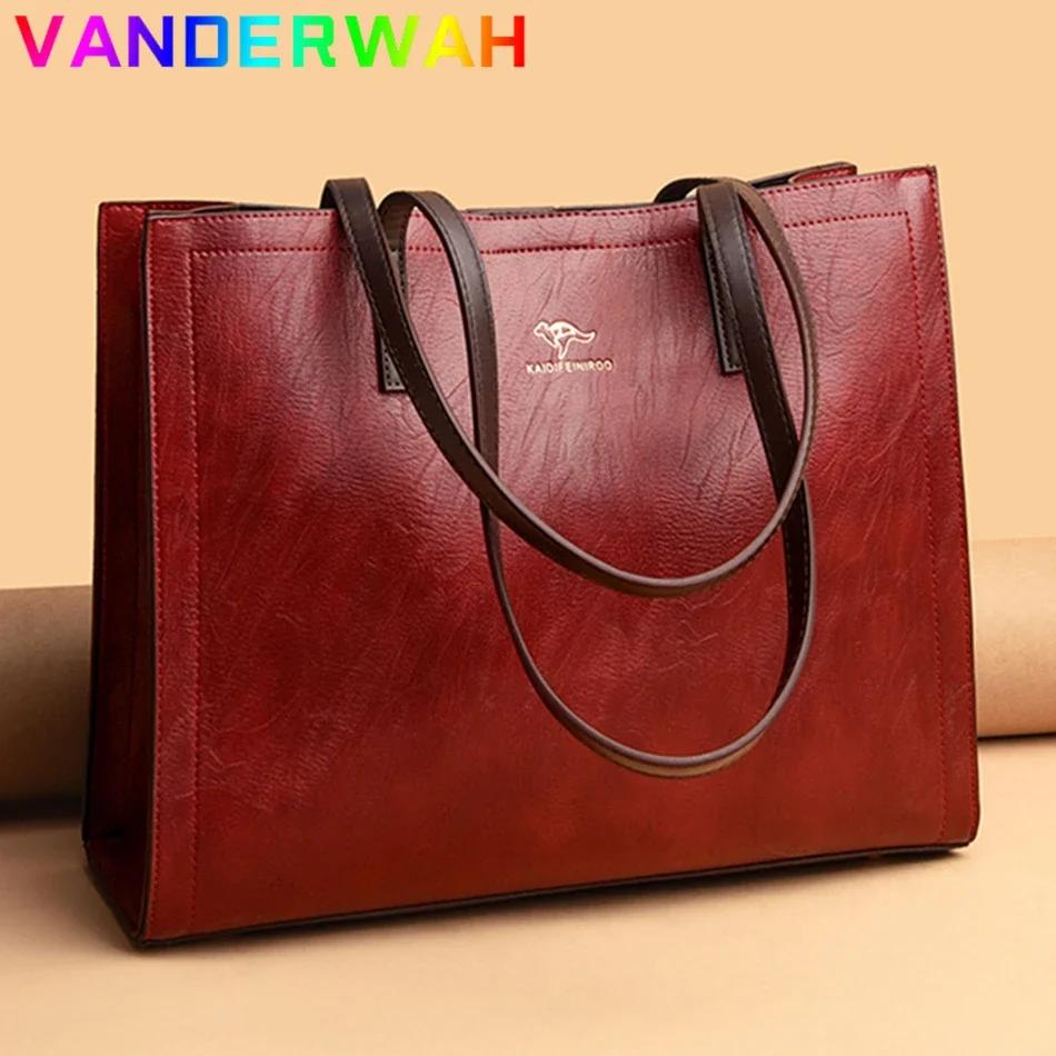 Sac à main Vintage en cuir Pu, fourre-tout de grande capacité, sacs à bandoulière à la mode, sacs à 