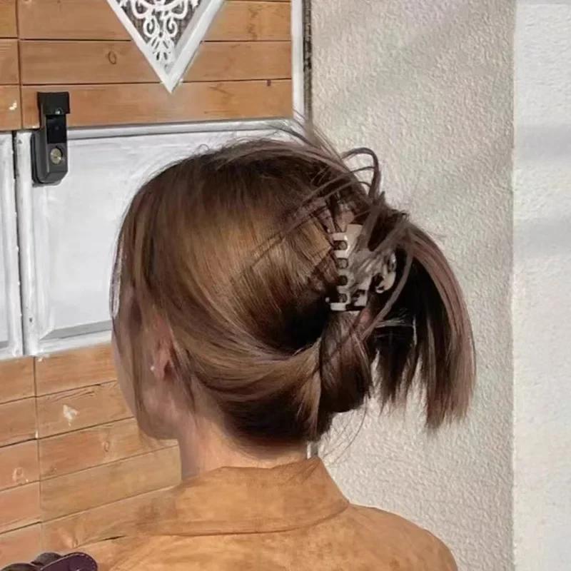 Pinces à cheveux en acétate de 5,5 cm de long, pinces à cheveux rouges pour filles et femmes, pinces