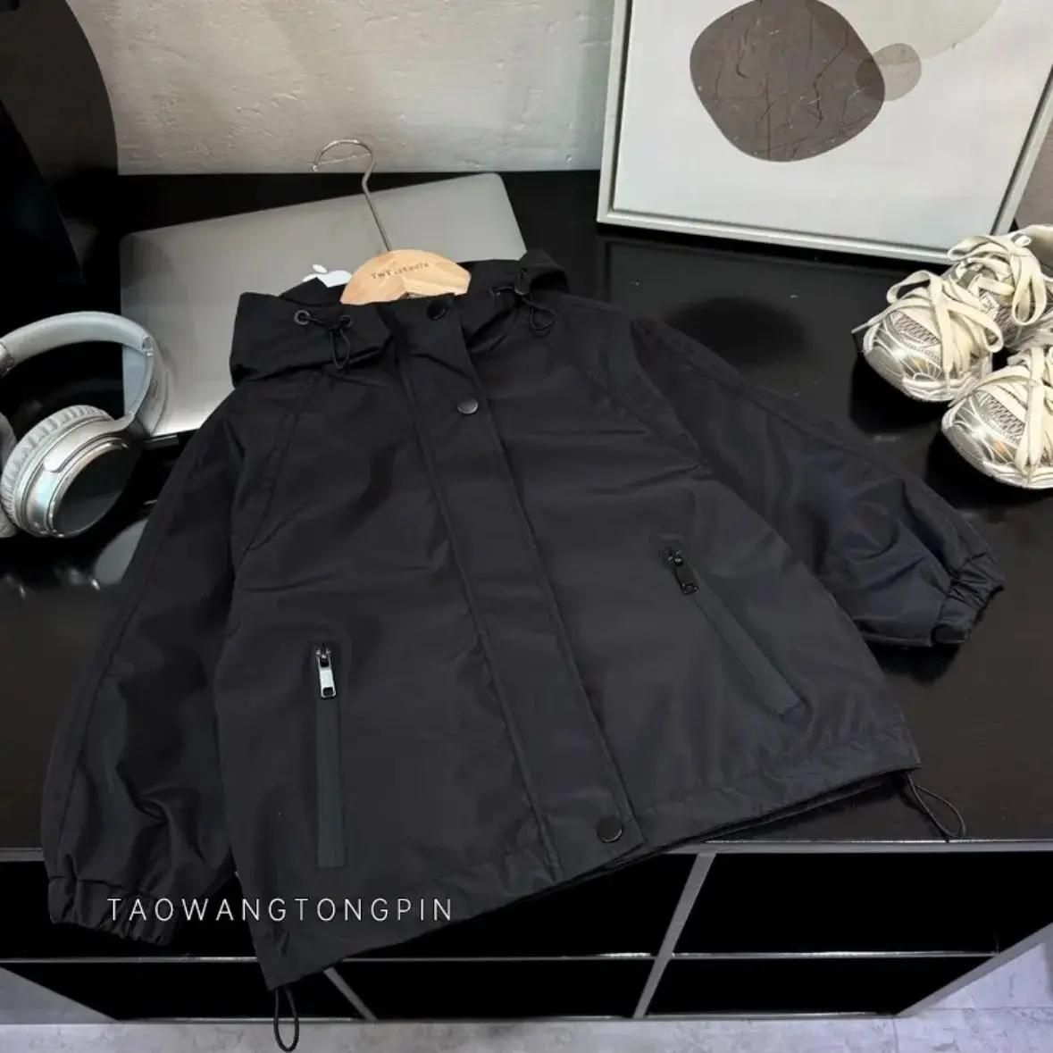Vestes à capuche coupe-vent pour enfants, vêtements décontractés pour bébé, vêtements de printemps p