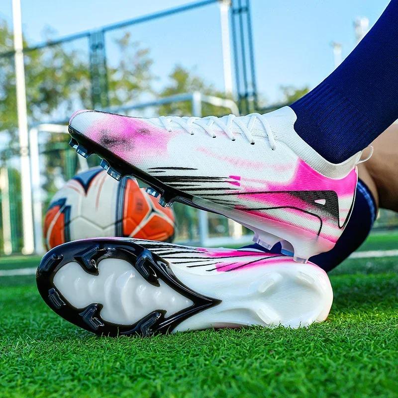 Nouveaux hommes bottes de Football crampons Football en plein air FG ultraléger Match chaussures de 
