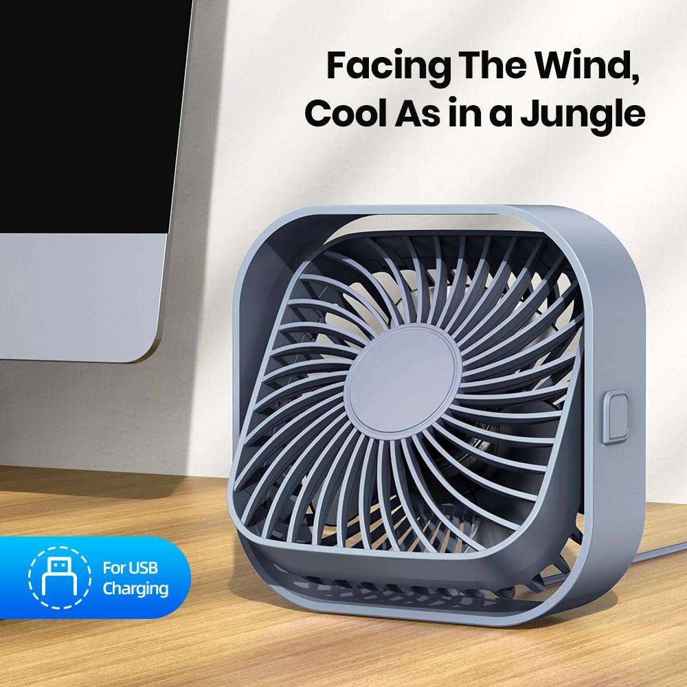 TOPK Mini ventilateur Portable USB ventilateur de bureau Table flux d'air fort et fonctionnement sil