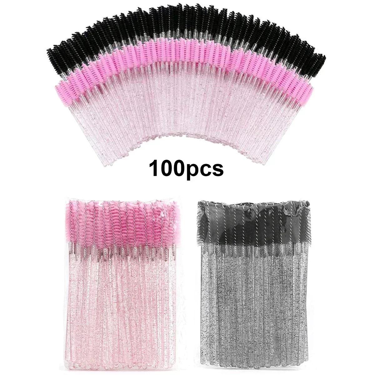 Brosses à cils jetables, 100 pièces, bobines, Micro cils, baguettes de Mascara, peignes, vente en gr