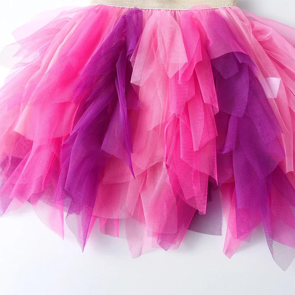 VIKITA filles gâteau jupes enfants maille irrégulière Tulle couches Tutu jupe filles fête d'annivers