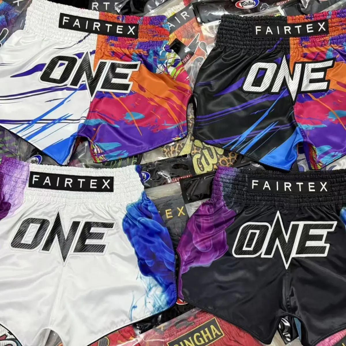 Shorts de Muay Thai ONE Championship édition limitée pour couple, shorts d'entraînement de boxe unis