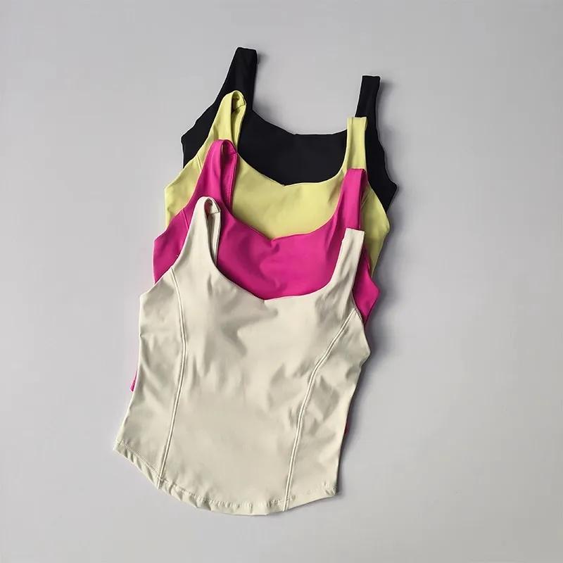 Soutien-gorge sport bustier tubulaire sans manches femme - Haut court streetwear sans couture 2024