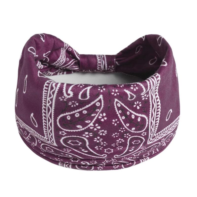 Bandeaux élastiques larges pour femmes - Style boho college pour yoga et sauna