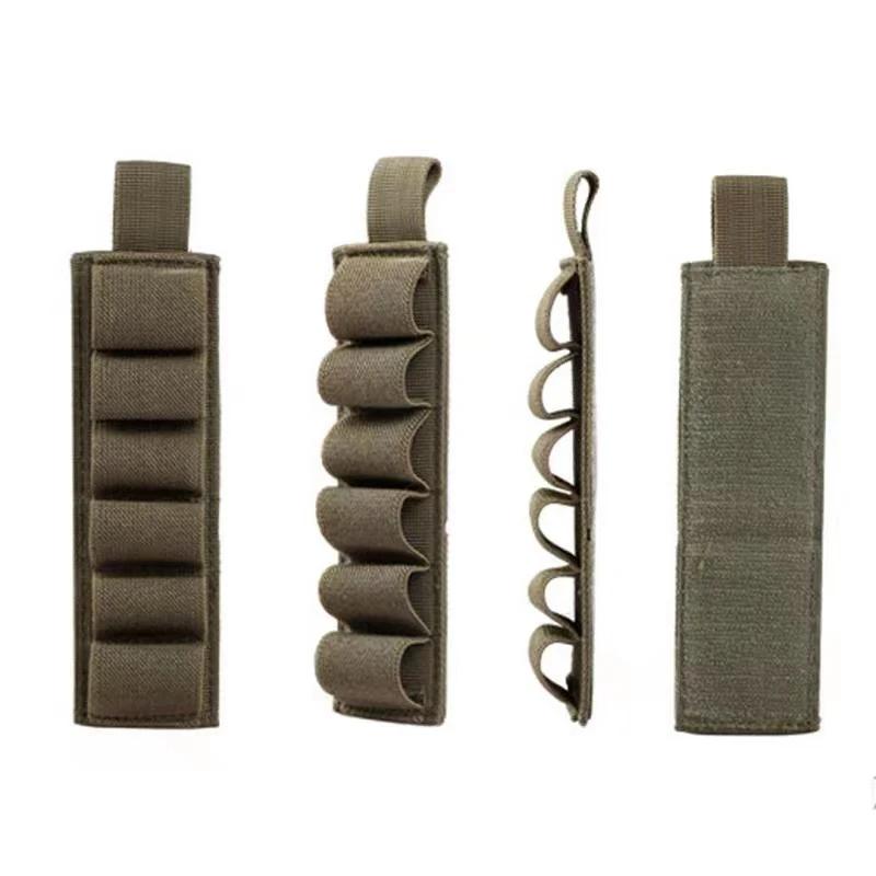 Boucle de crochet de chasse tactique, 6 cartouches, support de coque, bande de carte d'insertion de 