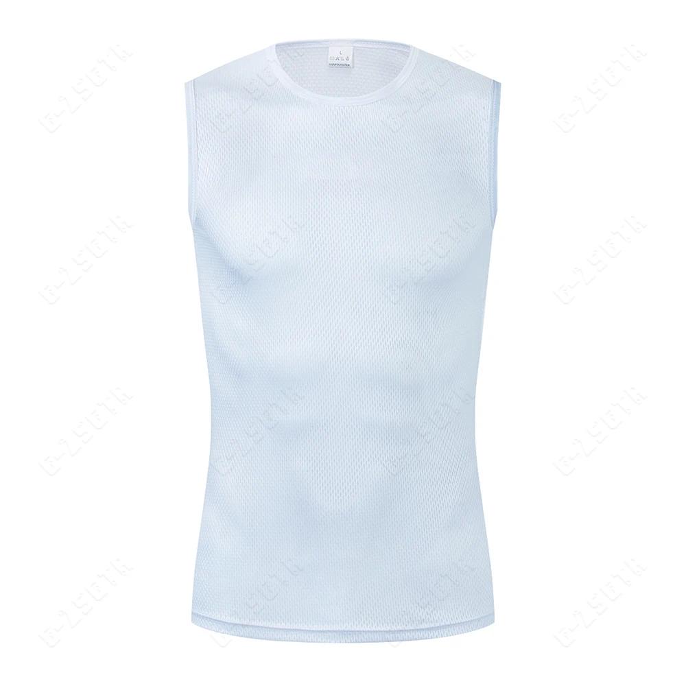 Couche de Base de cyclisme, sous-vêtements réfléchissants, maillot de cyclisme blanc, gilet de Sport