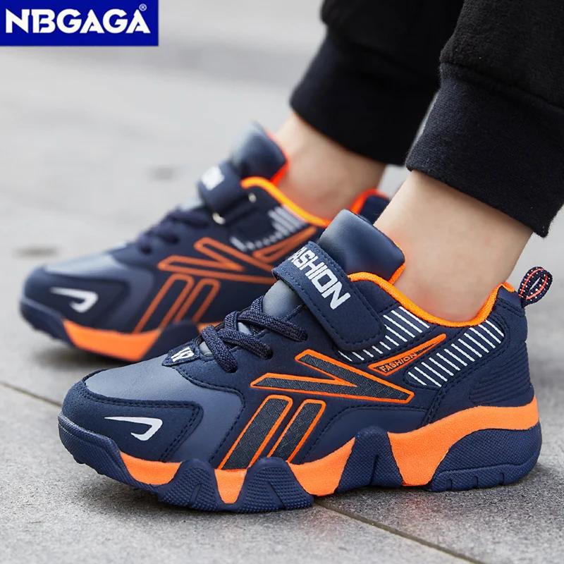Baskets décontractées en cuir pour enfants, chaussures de tennis, chaussures de marche, chaussures d