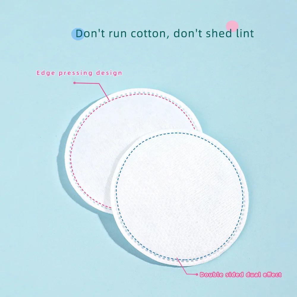 Tampons démaquillants circulaires doux et respirants, 100 pièces, tampons en coton texturés double f