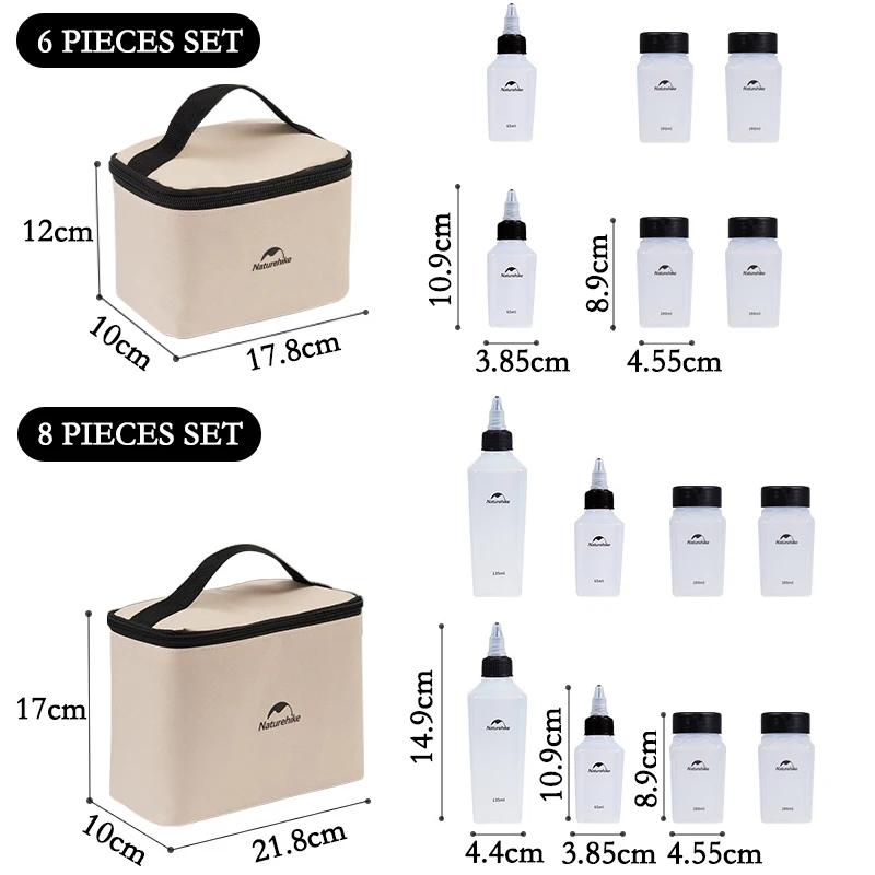 Naturehike – pot d'assaisonnement 8 pièces, ensemble de récipients à épices, bouteille d'assaisonnem