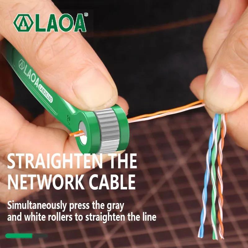 LAOA – outil de détorsion de câble réseau, lisseur de fil d'ingénieur de 0.8 à 1.8mm pour les outils