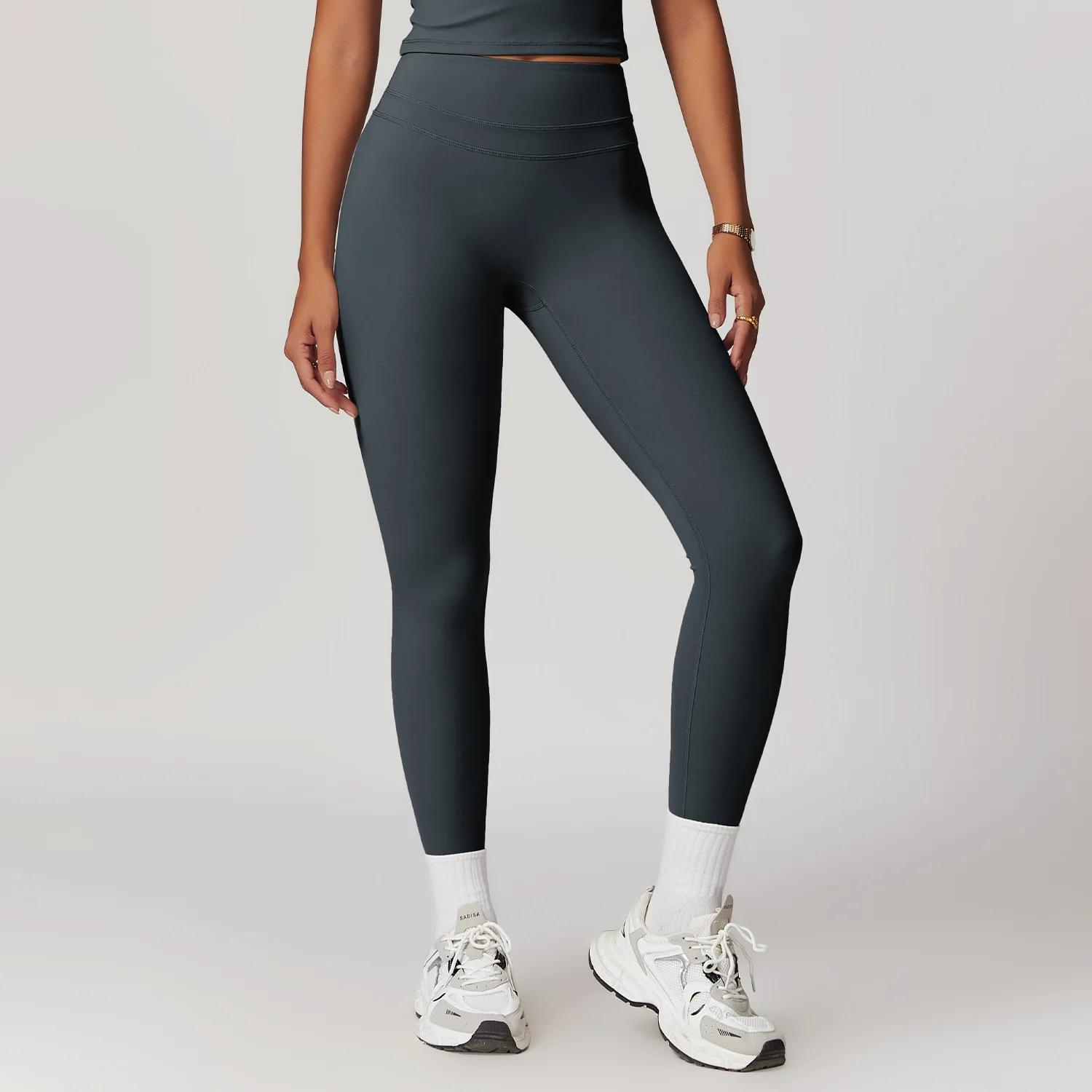 JUREN-Pantalon de yoga respirant pour femme, leggings de fitness, pantalon de course et de cyclisme,