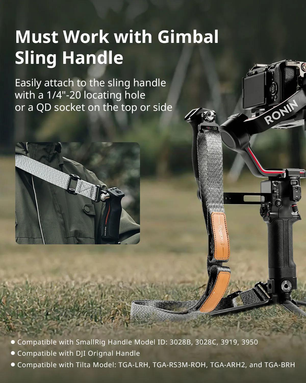 SmallRig – sangle d'épaule réduisant le poids, pour DJI RS 3 / RS 3 Pro / RS 4 /RS 4 Pro, fixation e