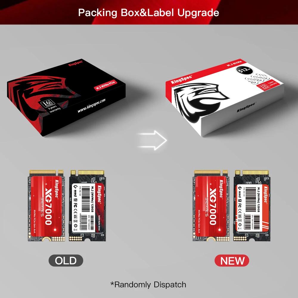 KingSpec-Disque dur interne NVMe, 2 To, 1 To, 512 Go, M.2 2242, PCIe 4.0, SSD 7200 MBumental, PCI-e,