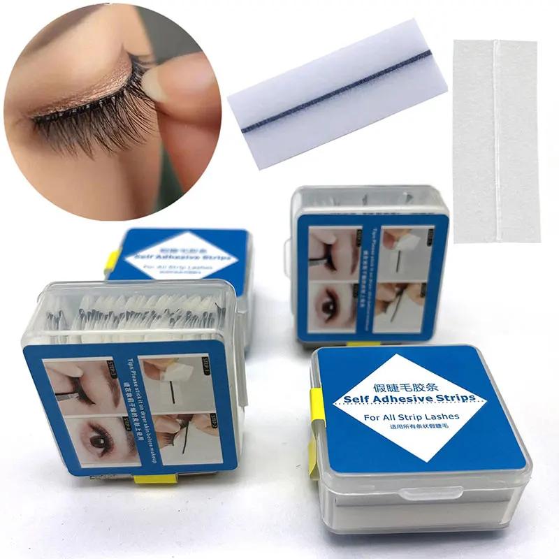 40 pièces/boîte réutilisable auto-adhésif sans colle cils bande de colle Extension de faux cils sans