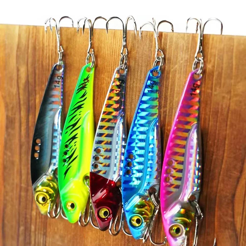 VIB leurre de pêche 7-18g lame métal coulant Spinner Vibration appât nageur Pesca pour bar brochet p