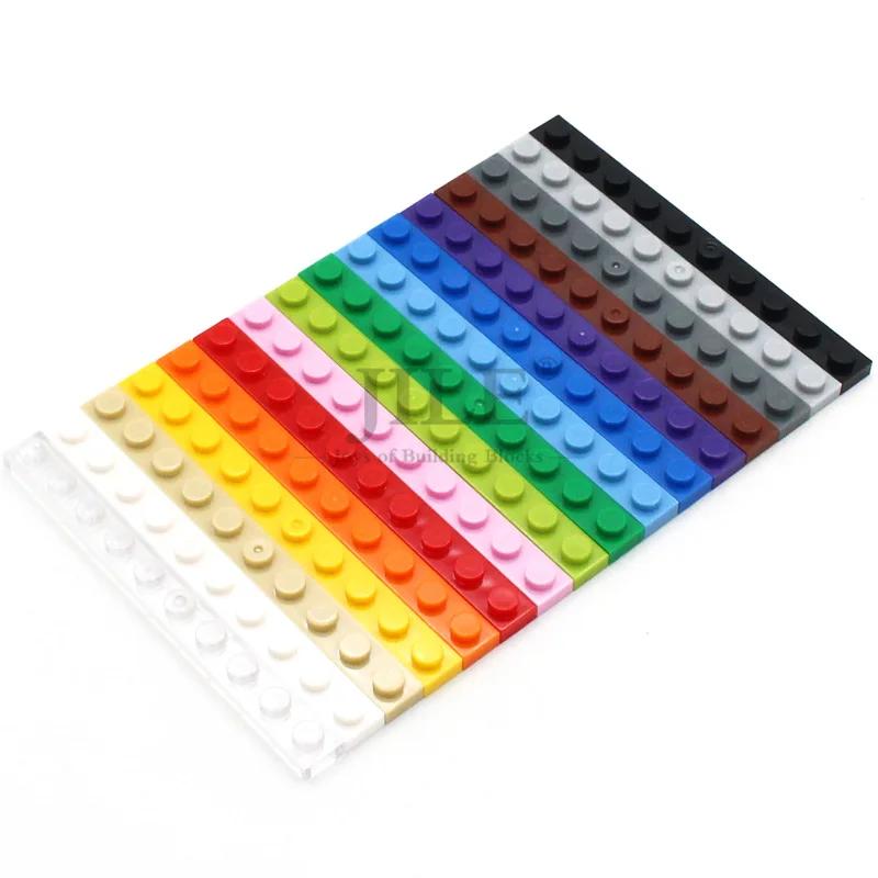 20 pièces plaque Moc 1x10 bricolage créatif éclairer bases blocs de construction briques compatibles