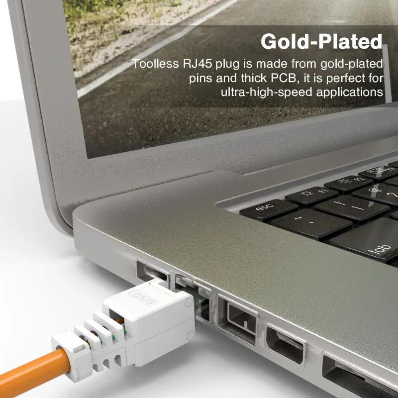 ZoeRax 1 connecteur RJ45 CAT6 sans outil, fiches de terminaison Ethernet, câble 23AWG à 26AWG, insta