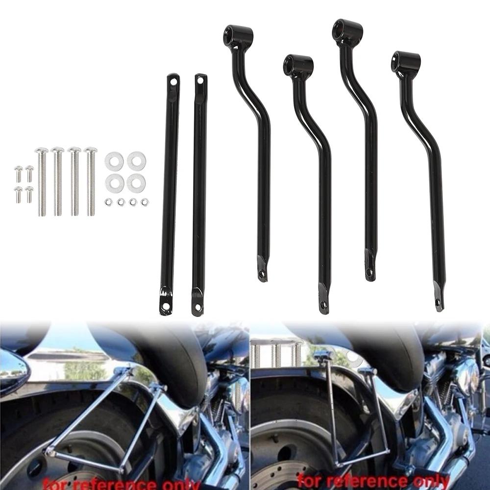 Sac de selle universel noir pour moto Kawasaki, Honda, Yamaha, Suzuki, Harley, barres de Support, Su