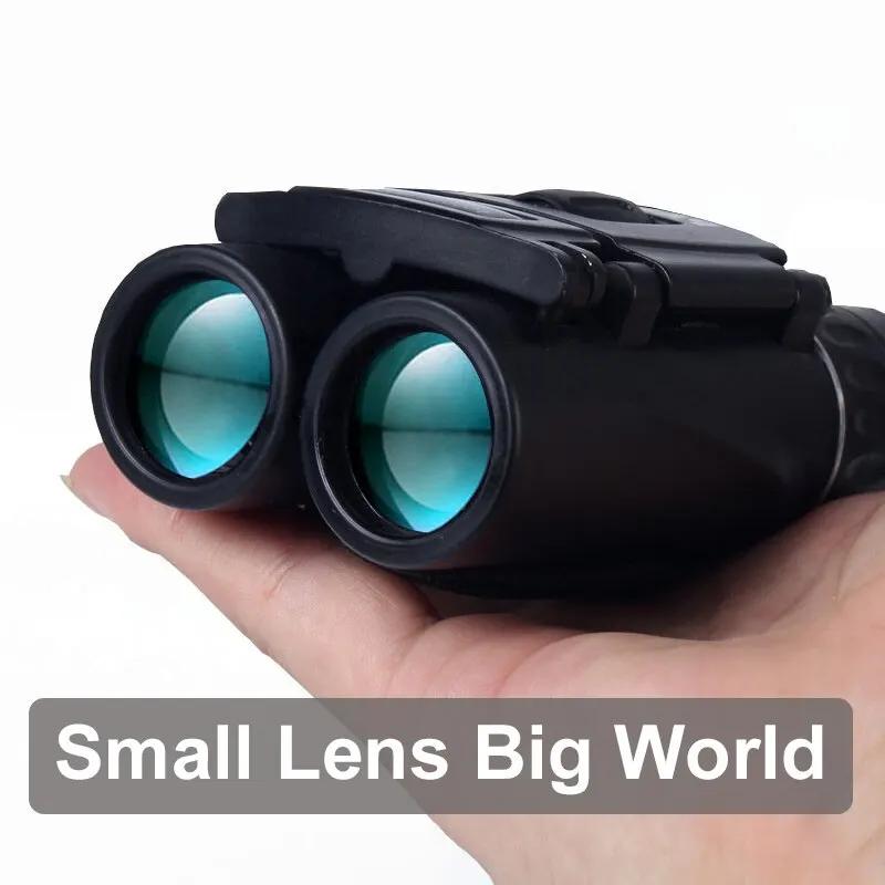 Jumelles puissantes 40x22 HD, Mini télescope pliant longue portée de 2000M, optique BAK4 FMC pour le