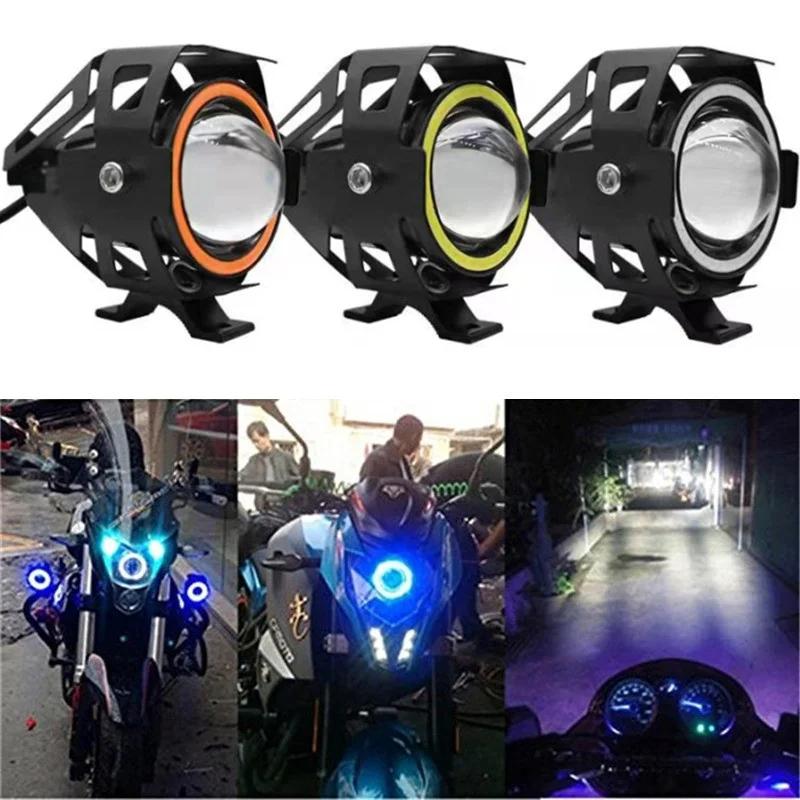 Phare LED étanche pour motos 3000LMW U7, Spot antibrouillard de conduite avec interrupteur
